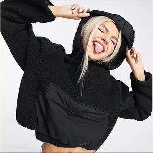 NWT Jordan Cozy Girl Women’s Black Fleece Pullover Hoodie size-S